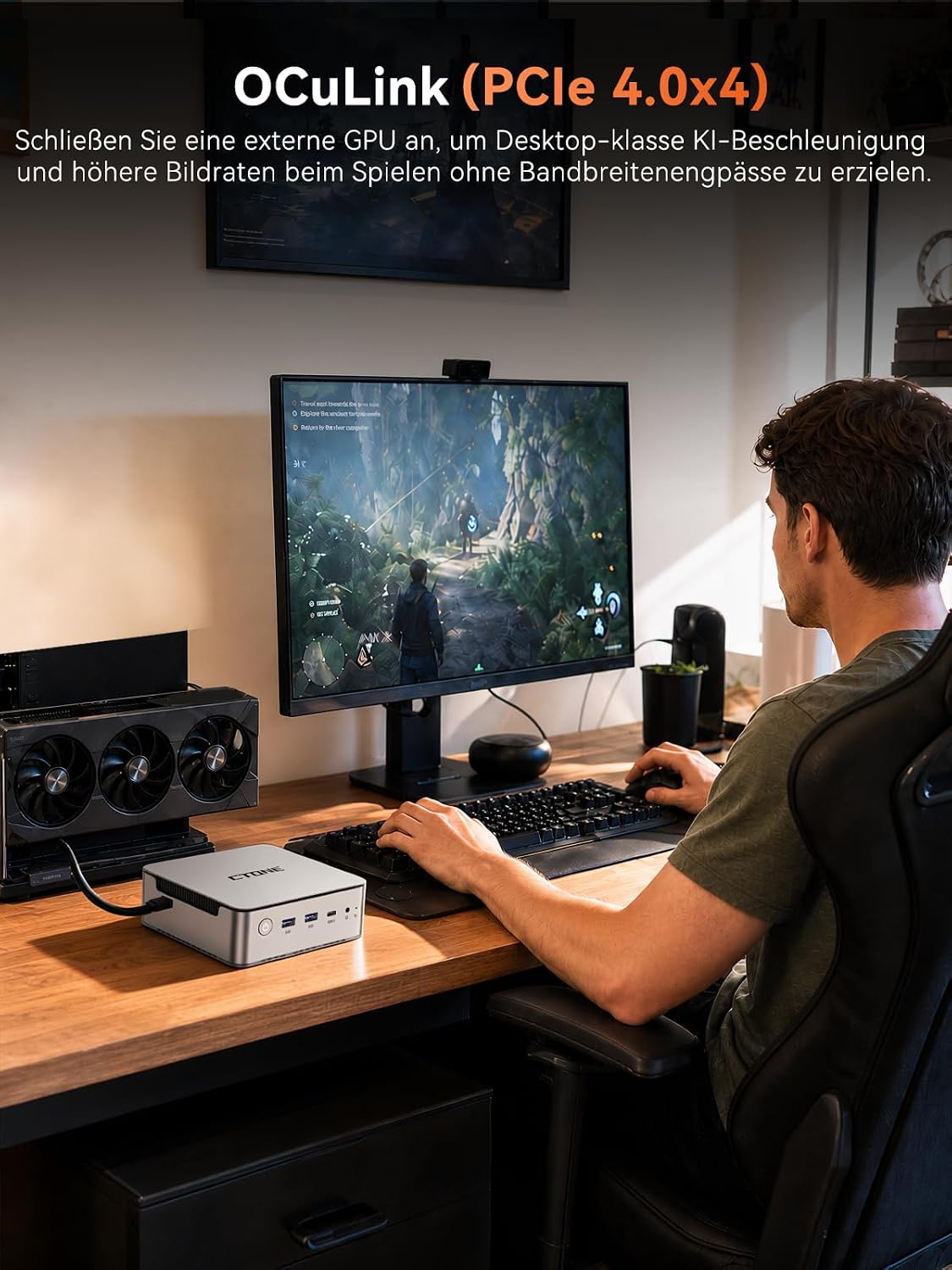 CTONE AI Mini PC AMD Ryzen AI 9 HX 470 | 64GB DDR5 1TB NVMe SSD