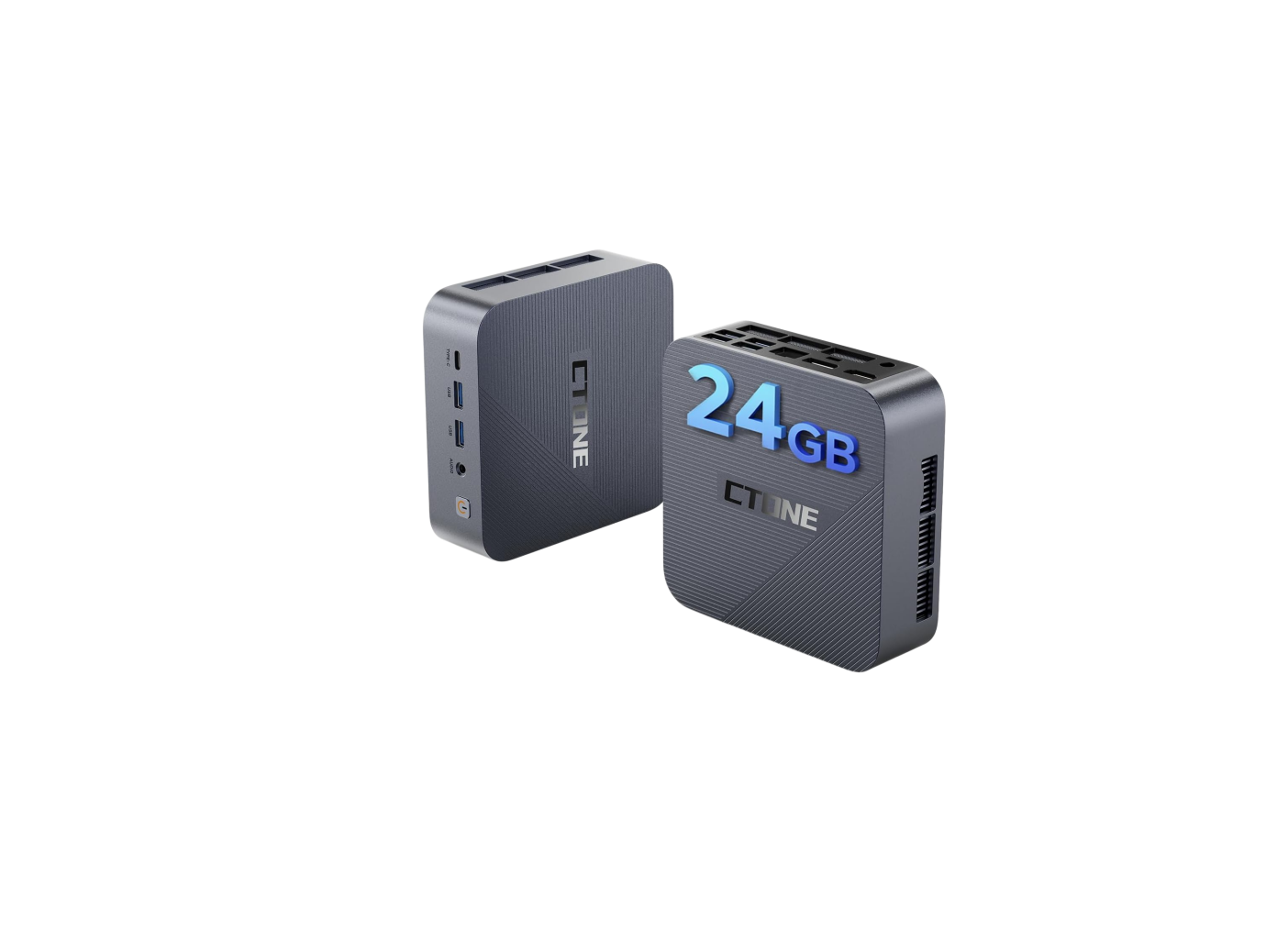 CTONE Mini PC i5-12450H, 24GB RAM, 512GB SSD,Triple 4K Display