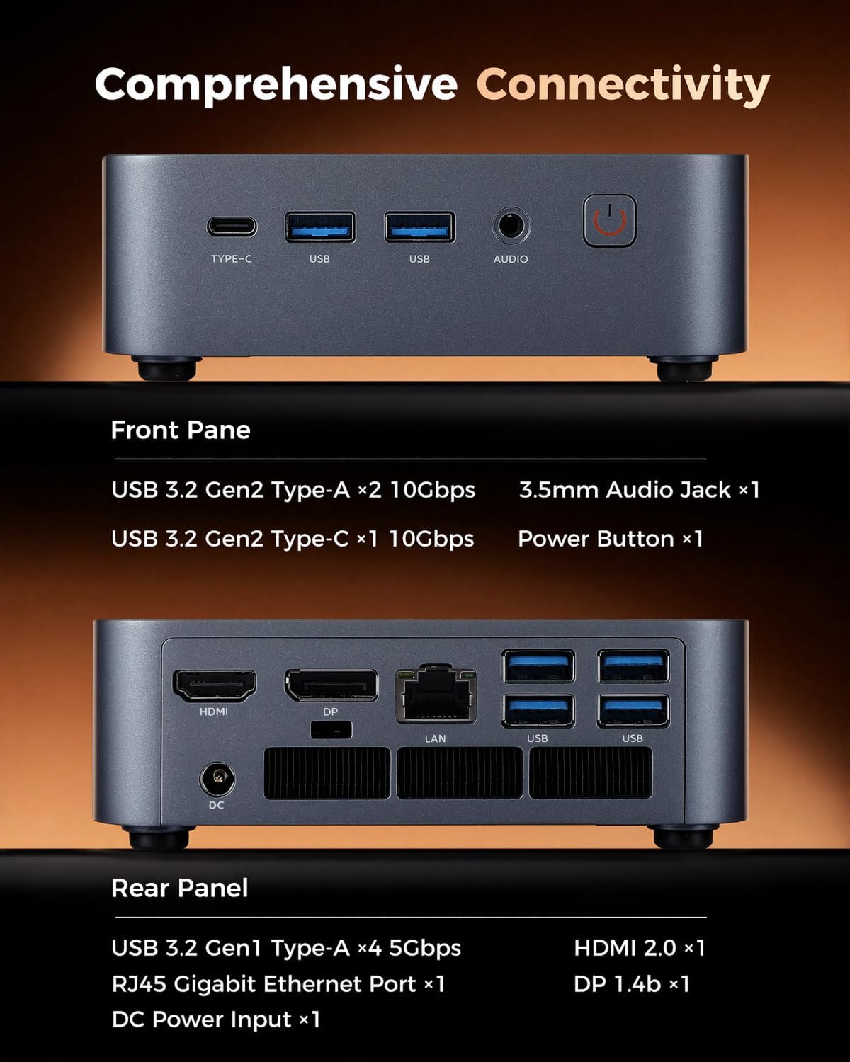 CTONE Mini PC i5-12450H, 24GB RAM, 512GB SSD